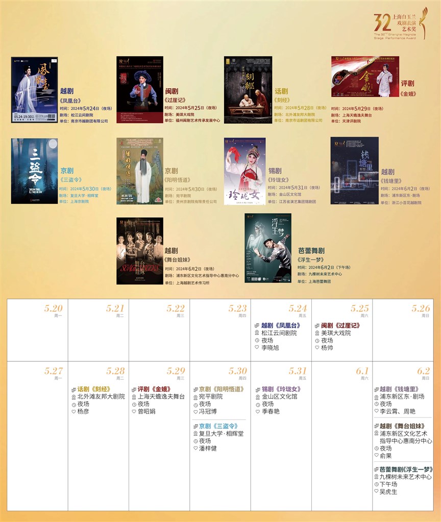 上海白玉蘭戲劇獎獲獎演員劇目將開啟展演,把藝術(shù)盛宴送到百姓家門口 上海白玉蘭戲劇獎獲獎演員劇目將開啟展演,把藝術(shù)盛宴送到百姓家門口(圖1)