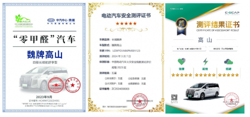 滿十星安全！魏牌高山榮獲C-NCAP、C-GCAP雙五星認(rèn)證(圖2)