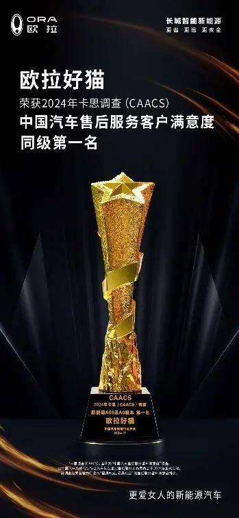 權威見證實力！歐拉好貓斬獲“中國汽車售后服務客戶滿意度”大獎(圖1)