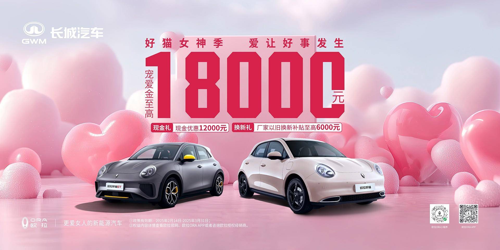 全系限時(shí)鉅惠至高18000元  歐拉好貓開啟新年購(gòu)車福利